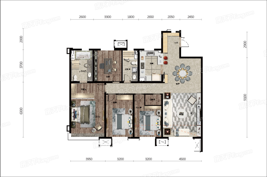 中海和平之门GHOUSE天际户型图