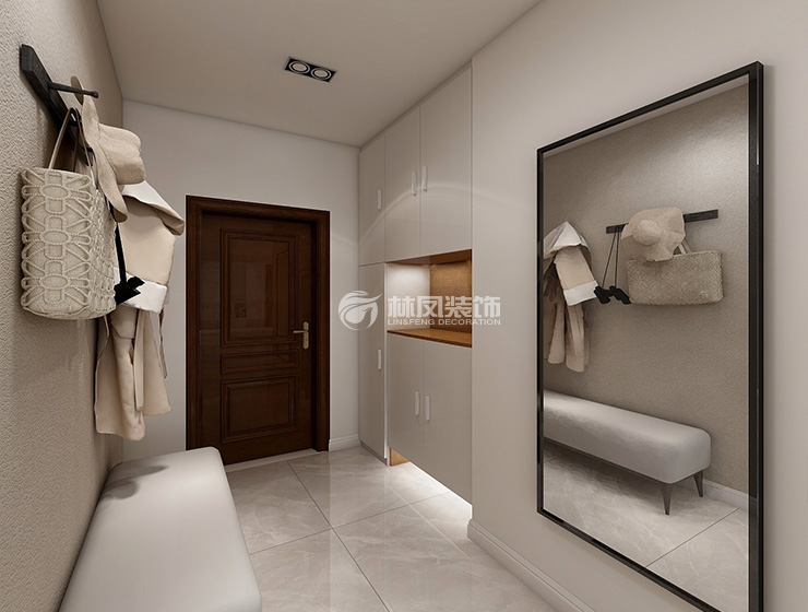 北欧风格过道式玄关装修效果图