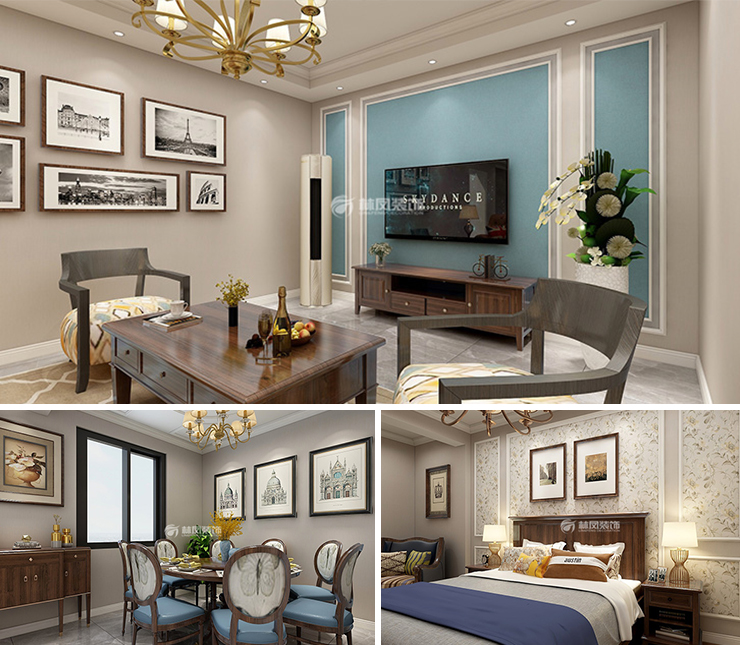 万科西华府300平美式风格装修效果图