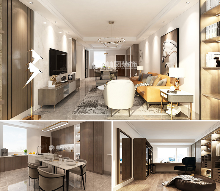 三盛颐景园125平港式风格装修效果图