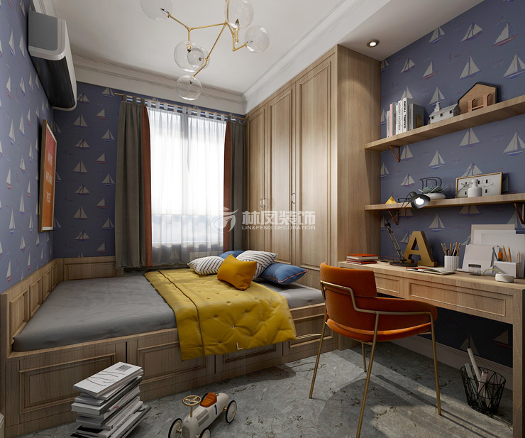 儿童房书柜设计装修效果图