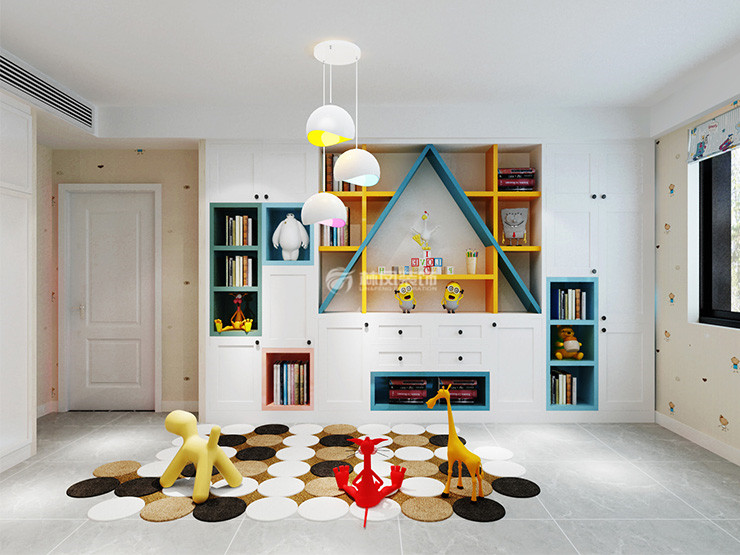 儿童房书柜设计装修效果图