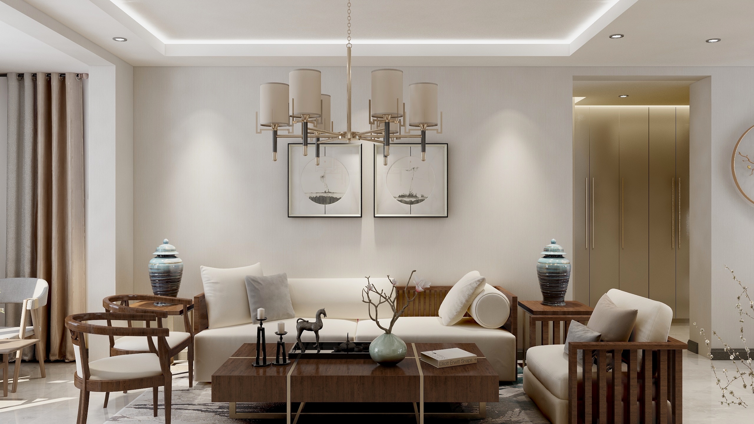 中式风格客厅装修效果图