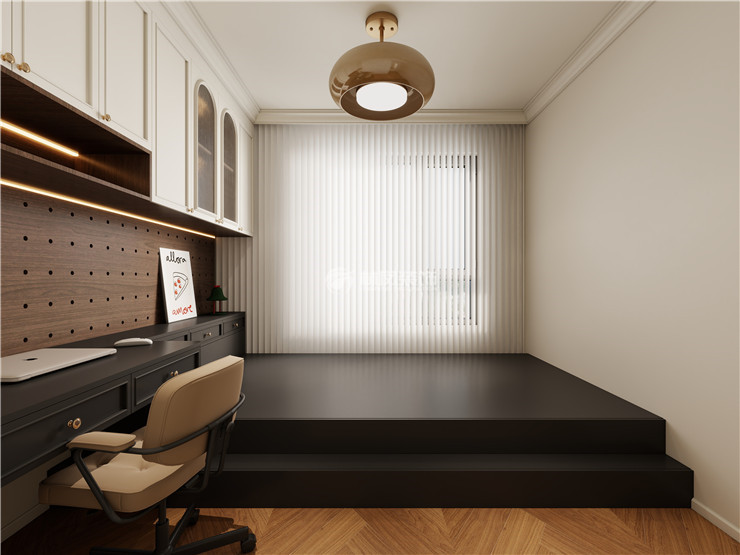 华沃滨河湾-150平-轻法复古奶油风格-次卧室 (2).jpg